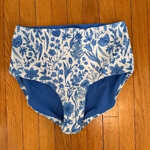 Lime Ricki Blue Floral Swim Cover